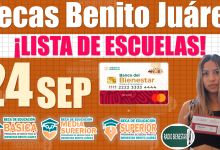¡¡Atención estudiantes de las Becas Benito Juárez!!, estas escuelas serán atendidas para la entrega de Tarjetas del Bienestar