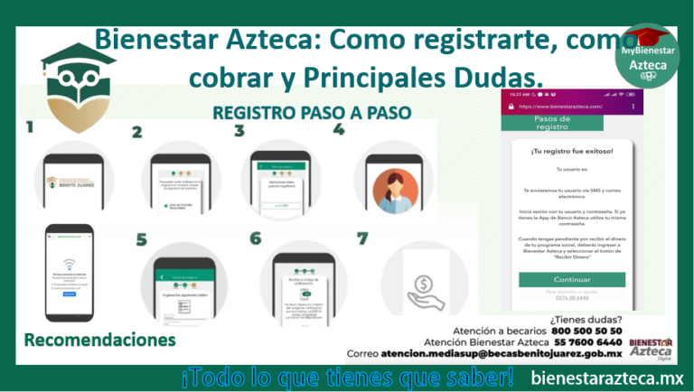 Bienestar Azteca Como registrarte, como cobrar y Principales Dudas
