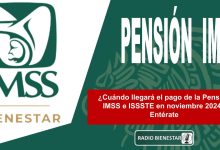 ¿Cuándo llegará el pago de la Pensión IMSS e ISSSTE en noviembre 2024? Entérate