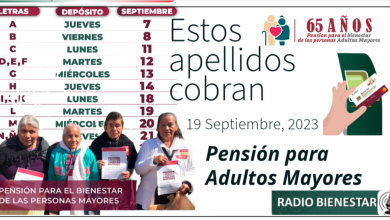 Estos apellidos cobran Pensión para Adultos Mayores este 19 de septiembre