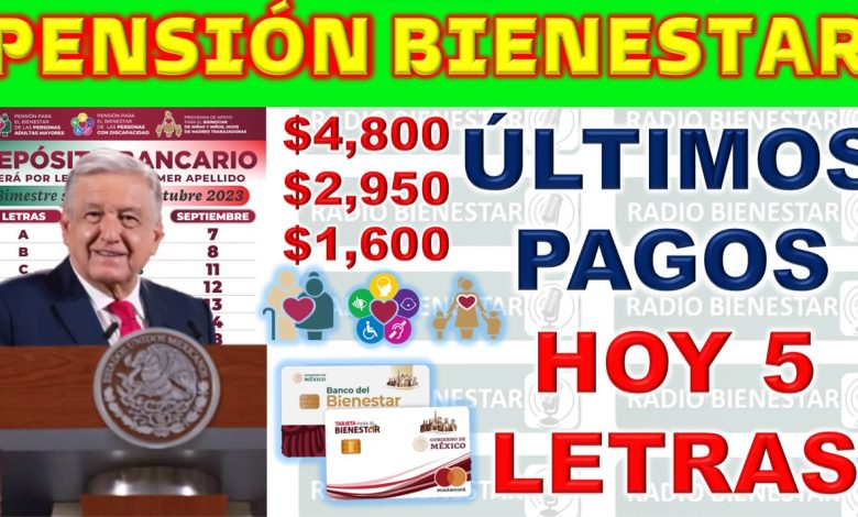 Última Dispersión del Bimestre en Pensiones del Bienestar para Adultos Mayores