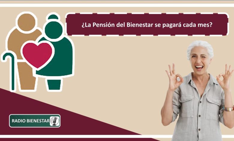 ¿La Pensión del Bienestar se pagará cada mes?