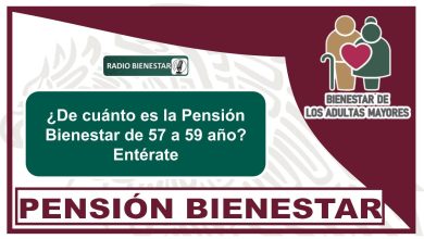 ¿De cuánto es la Pensión Bienestar de 57 a 59 año? Entérate