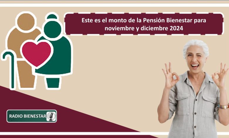 Este es el monto de la Pensión Bienestar para noviembre y diciembre 2024