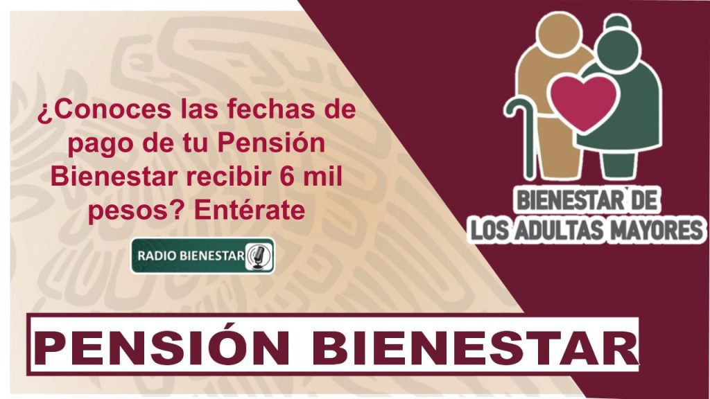 ¿Conoces las fechas de pago de tu Pensión Bienestar recibir 6 mil pesos? Entérate