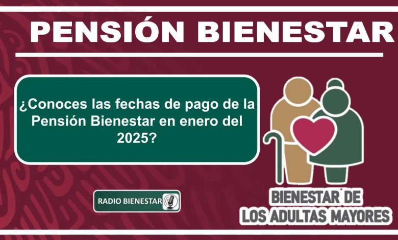 ¿Conoces las fechas de pago de la Pensión Bienestar en enero del 2025?