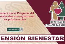 Se espera que el Programa del Bienestar abra sus registros en los próximos días