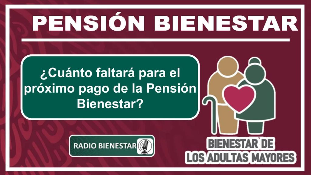 ¿Cuánto faltará para el próximo pago de la Pensión Bienestar?