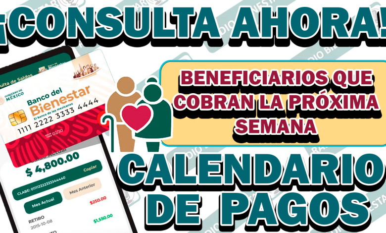 ¡SE ACERCA TU PAGO! BENEFICIARIOS QUE GOZARAN DE SU PAGO LA PRÓXIMA SEMANA