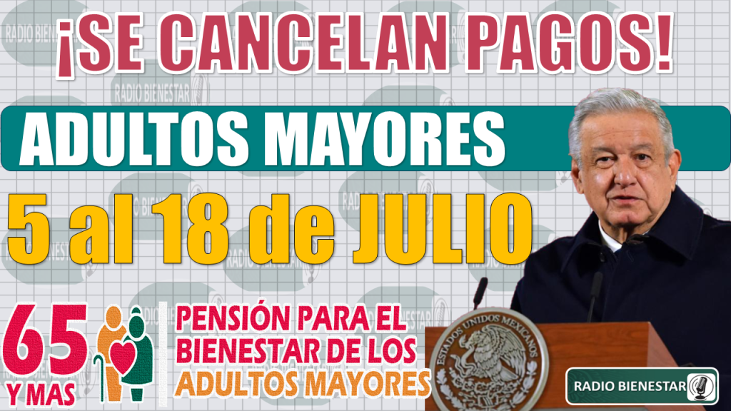 😱😱 ¡¡DE ÚLTIMA HORA!! Estos adultos mayores se quedarán sin PAGO de $4 mil 800 pesos del 5 al 18 de JULIO|Pensión Bienestar 😱🤯