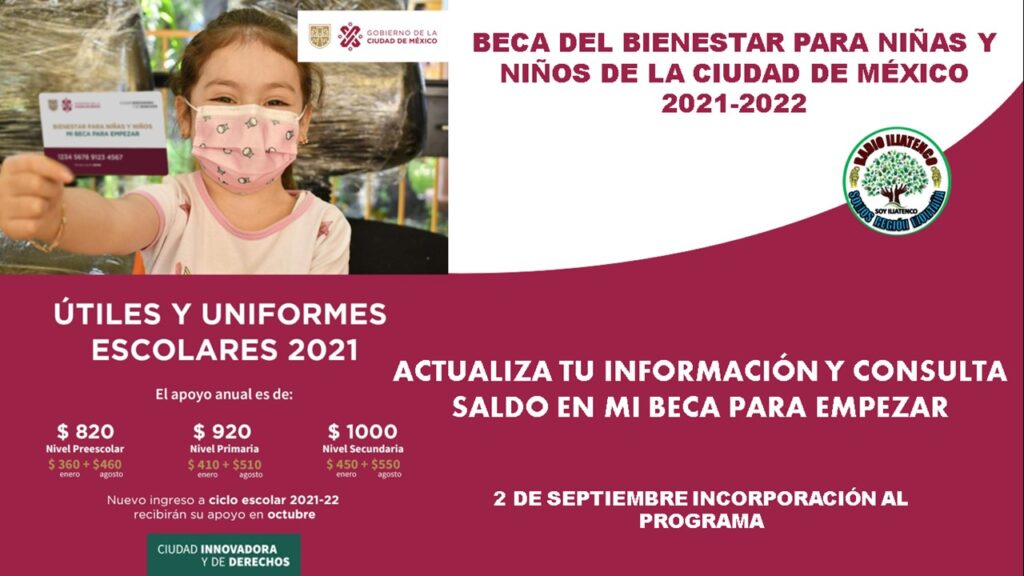 Beca del Bienestar para Niñas y niños de la Ciudad de México 2022-2023