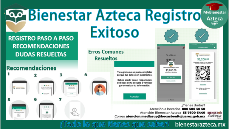 bienestar azteca registro exitoso
